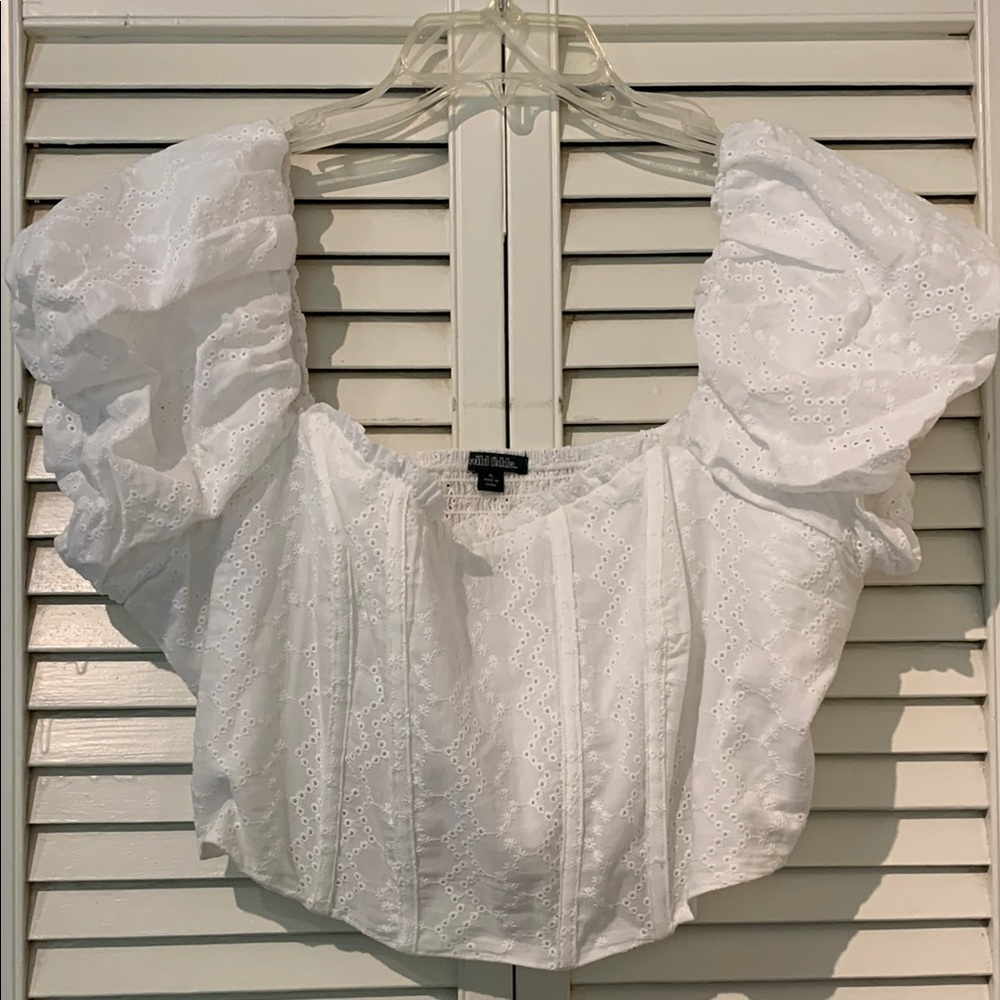 Wild Fable Puff Sleeve Crop Blouse